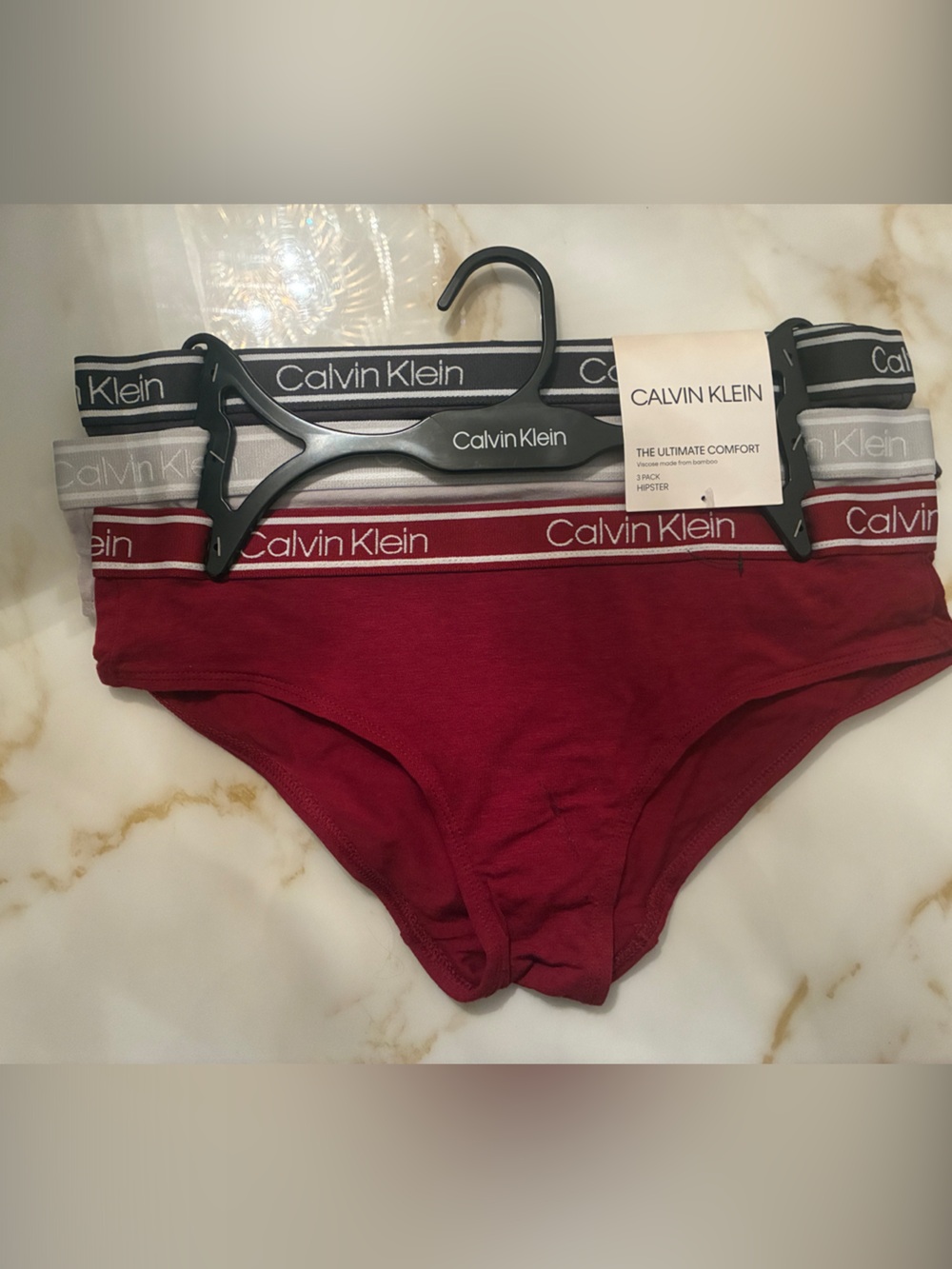 Calvin Klein women’s Red and Gray Briefs - 3-Pack
